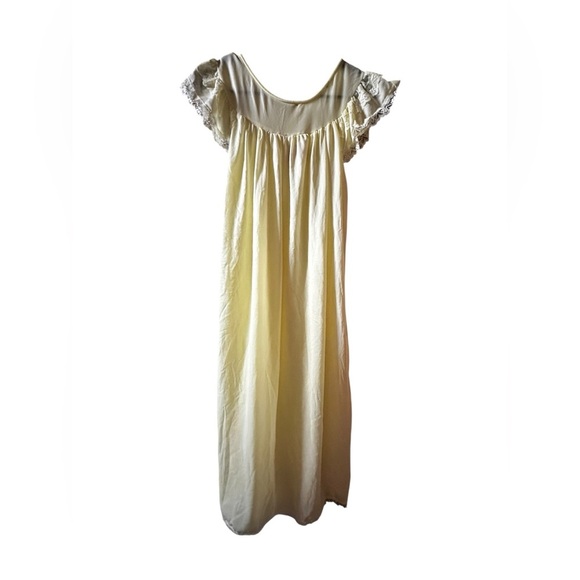 VINTAGE, yellow vintage peignoir, Small - Picture 8 of 9